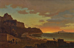 ⚓Картина морський краєвид відомого художника від 211 грн.: Неаполітанська затока у вечірньому світлі, вид на Капрі