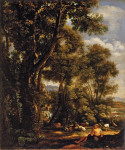 ₴ Картина пейзаж відомого художника від 232 грн: Краєвид з козопасом та козами