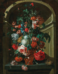 ₴ Картина натюрморт відомого художника від 247 грн.: Змішані квіти у ніші
