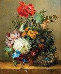 ₴ Картина натюрморт известного художника от 232 грн.: Цветочный натюрморт и птичьие гнездо