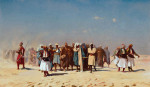 ₴ Репродукція побутовий жанр від 193 грн.: Єгипетські новобранці перетинають пустелю