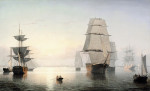 ⚓Репродукция морской пейзаж от 199 грн.: Закат, гавань Бостона