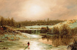₴ Репродукция пейзаж от 319 грн.: Зимний пейзаж в Хартфорде