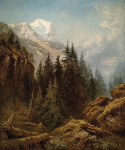 ₴ Репродукция пейзаж от 233 грн.: Веттерхорн с высоты Розенлауи