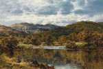 ₴ Репродукция пейзаж от 217 грн.: На реке Ллугви, ниже Кейпел Кериг