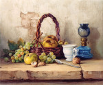 ₴ Репродукція натюрморт від 259 грн.: Натюрморт із кошиком фруктів