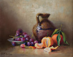 ₴ Репродукція натюрморт від 247 грн.: Апельсини та виноград