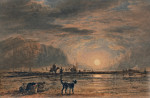 ₴ Репродукция пейзаж от 211 грн.: Пляжная сцена, восход солнца