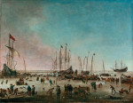 ₴ Репродукция пейзаж от 247 грн: Порт Амстердама зимой