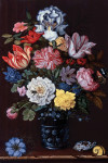 ₴ Репродукція картини натюрморт від 217 грн.: Квітковий натюрморт з мушлями