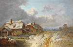 ₴ Репродукция пейзаж от 211 грн.: Дома Форстенрида зимой
