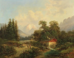 ₴ Репродукция пейзаж от 247 грн: Вид на Брайт-Рисс, Пухберг в регионе Шнееберг