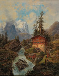 ₴ Репродукция пейзаж от 242 грн: Веттерхорн в Швейцарии