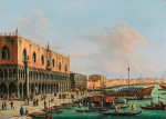 ₴ Репродукция городской пейзаж от 229 грн.: Палаццо Дукале и Рива дельи Скьявони, Венеция