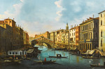 ₴ Репродукция городской пейзаж от 217 грн.: Большой канал с мостом Риальто, Венеция