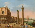 ₴ Репродукція міський краєвид від 253 грн.: Моло у бік Ріва дельї Скьявоні, Венеція