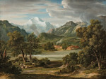 ₴ Репродукция пейзаж от 235 грн.: Лаутербрунненталь недалеко от Антерсена с видом на Юнгфрау