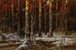 ₴ Репродукция пейзаж от 217 грн.: Лес зимой