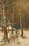 ₴ Репродукция пейзаж от 217 грн.: Путник в снегу