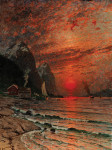 ⚓Репродукция морской пейзаж от 196 грн.: Закат над фьордом