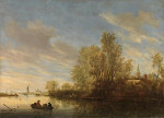 ₴ Репродукция пейзаж от 229 грн.: Вид на реку возле Девентера