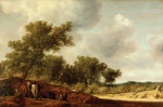 ₴ Репродукция пейзаж от 217 грн.: Краєвид з мисливцями на оленя