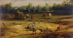 ₴ Репродукция пейзаж от 181 грн.: Селяни на збиранні врожаю