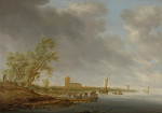 ₴ Репродукция пейзаж от 223 грн.: Речной пейзаж с видом на Наарден