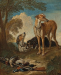 ₴ Репродукция натюрморт от 199 грн.: Три охотничьих собаки в пейзаже
