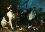 ₴ Репродукция натюрморт от 223 грн.: Охотничьи трофеи и собака