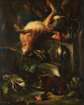 ₴ Репродукция натюрморт от 242 грн.: Охотничий натюрморт с зайцем и птицами