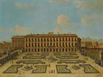 ₴ Репродукция городской пейзаж от 241 грн.: Вид дворца Риофрио в Сеговии с фигурами разгуливающими в садах