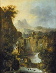 ₴ Репродукция пейзаж от 247 грн.: Горный пейзаж с водопадом