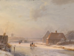 ₴ Репродукция пейзаж от 355 грн.: Голландский зимний пейзаж