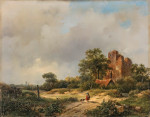 ₴ Репродукция пейзаж от 247 грн.: Пейзаж с разрушенным замком Бредероде в Сантпоорте