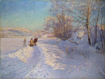 ₴ Репродукция пейзаж от 241 грн.: Зимнее утро после снегопада в Даларне