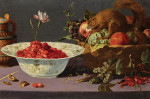 ₴ Репродукція натюрморт від 217 грн.: Білка, фрукти та суниця