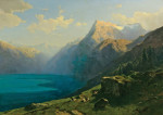 ₴ Репродукция пейзаж от 229 грн.: Вид на Люцернское озеро из Зелисберга