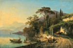 ₴ Репродукция пейзаж от 217 грн.: Вид на озеро Гарда