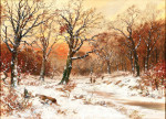 ₴ Репродукция пейзаж от 229 грн: Собиратели хвороста зимой
