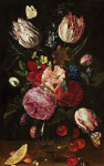 ₴ Репродукция натюрморт от 168 грн.: Цветы в стеклянном вазе