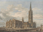 ₴ Репродукция пейзаж от 317 грн.: Северо-восточный вид церкви Грантем, Линкольншир