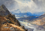 ₴ Репродукция пейзаж от 301 грн.: Вид от Моэля Синвича: взгляд на долину Афон Мауддах и Кадер Идрис