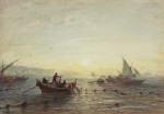 ⚓Репродукція морський краєвид від 293 грн.: Риболовля на тунця на сході сонця біля узбережжя поблизу Марселя