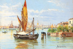 ⚓Репродукція морський краєвид від 328 грн.: Баржа у лагуні Венеції