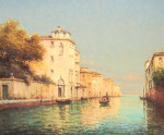 ₴ Репродукция городской пейзаж от 381 грн.: Гондольер на венецианском канале