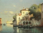 ₴ Репродукция городской пейзаж от 355 грн.: Сцена на венецианском канале