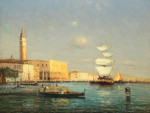 ₴ Репродукція міський краєвид 355 грн.: Вечірнє світло на палаці Дожів, Венеція