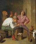 ₴ Репродукция бытовой жанр от 349 грн.: Трое крестьян курят и пьют в таверне