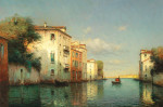 ₴ Репродукция городской пейзаж от 319 грн.: Золотой свет на венецианском канале